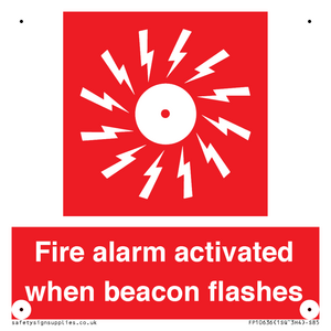 Fire alarm activated when beacon flashes